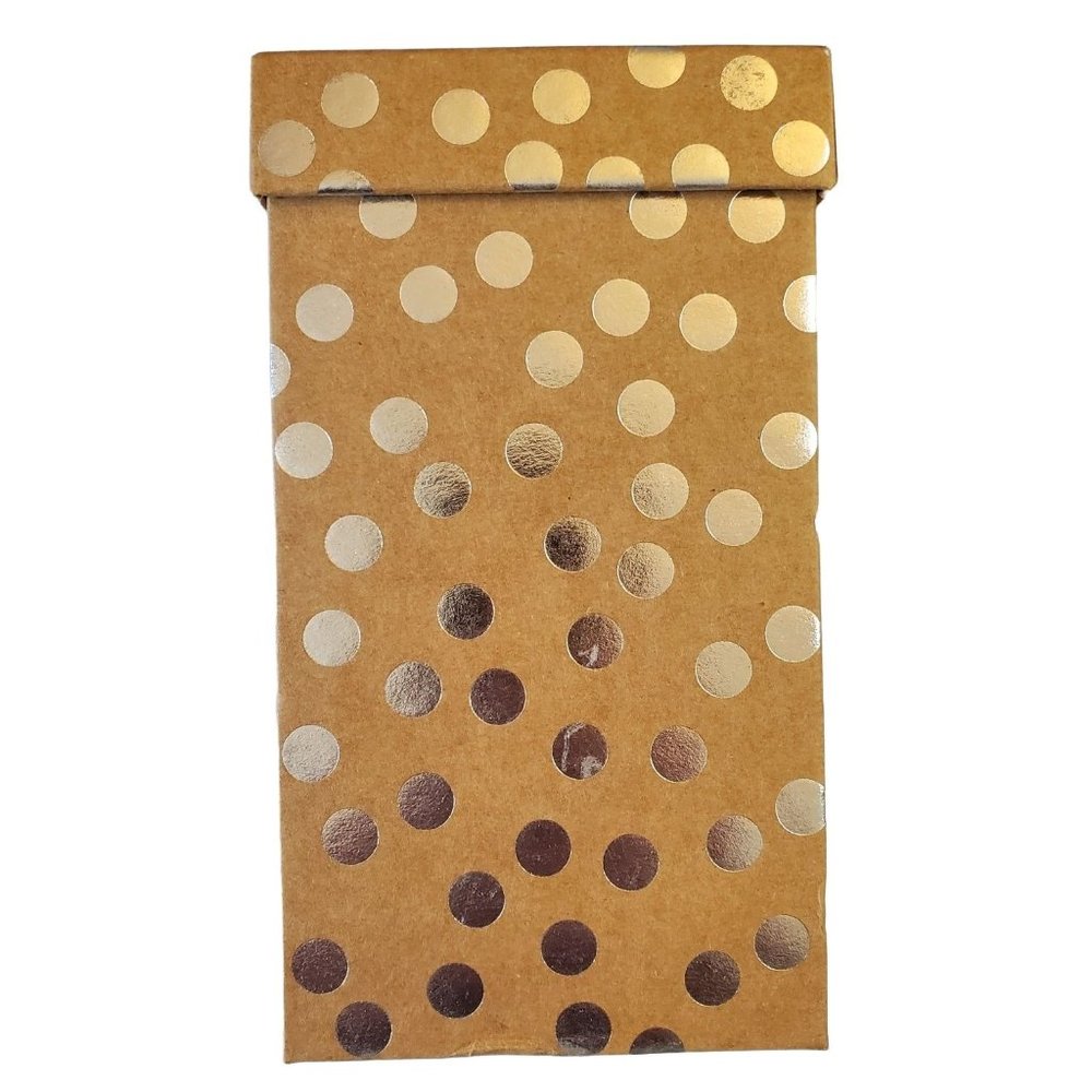 Gold Doted Gift Box from Walmart 4 x 4 x 7 inches
